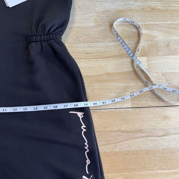 PUMA Glowing Romper Shorts Sleeveless Pockets Sporty Terry Knit Black Small NWT - Picture 10 of 12